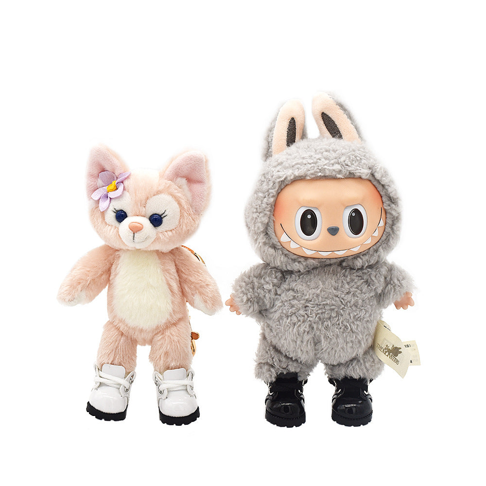 (only-clothes) Labubu Leather Shoes 8 Points BJD Doll Shoes 10CM Cotton Doll Lina Belle Pendant Doll Clothes