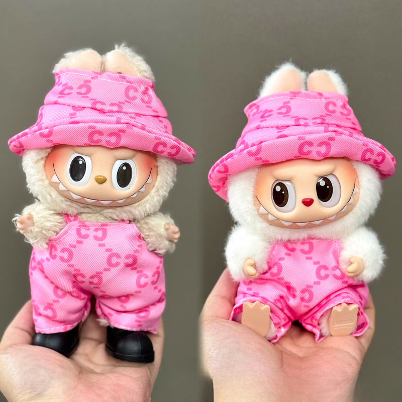 (only-clothes) Suitable for Labubu Doll Clothes 123 Generation Labubu Clothes 17cm Pendant Plush Doll Outfit Dress