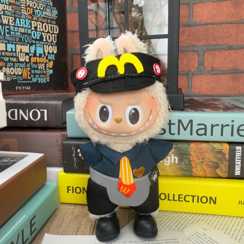 (only-clothes) Suitable for Labubu Doll Clothes Labubu Plush Vinyl Sitting Party First Second Third Generation Dress Set
