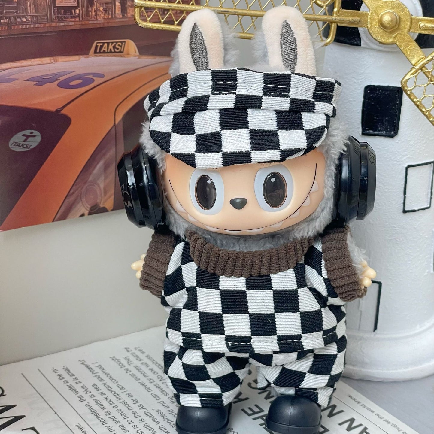 (only-clothes) Labubu Doll Clothes First and Second Generation Labubu Plush Doll Outfit Set Cute Dress-Up Doll Clothing Accessories
