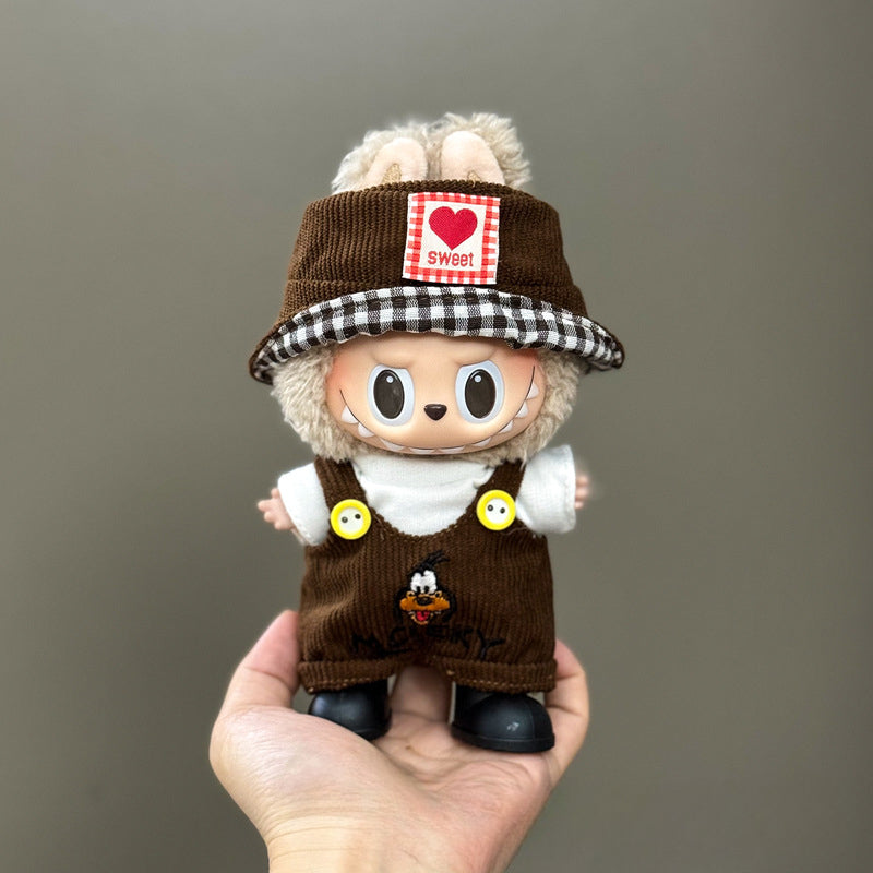 (only-clothes) Suitable for Labubu Doll Clothes 123 Generation Labubu Clothes 17cm Pendant Plush Doll Outfit Dress