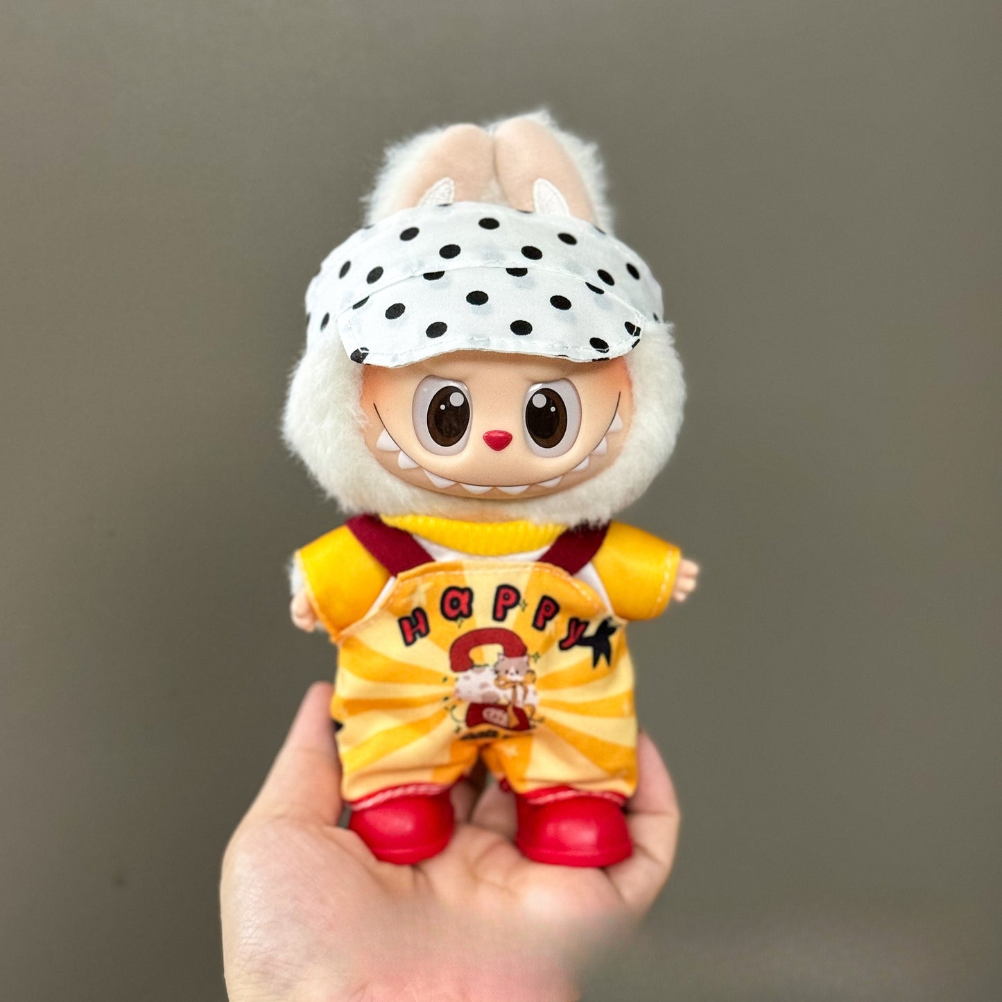 (only-clothes) Suitable for Labubu Doll Clothes First Second Third Generation Labubu Clothes 17cm Vinyl Pendant Doll Set