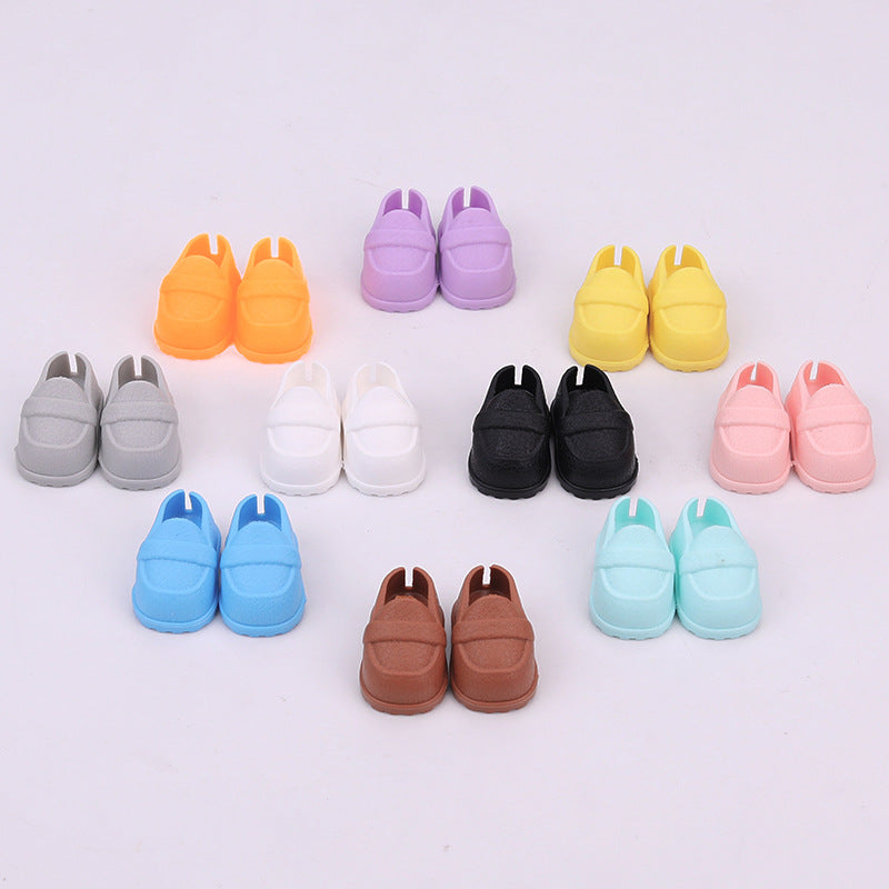 Shoes Suitable for Labubu Shoes 1/6 BJD 10/ 15cm Cotton Doll Leather Texture Shoes Toy
