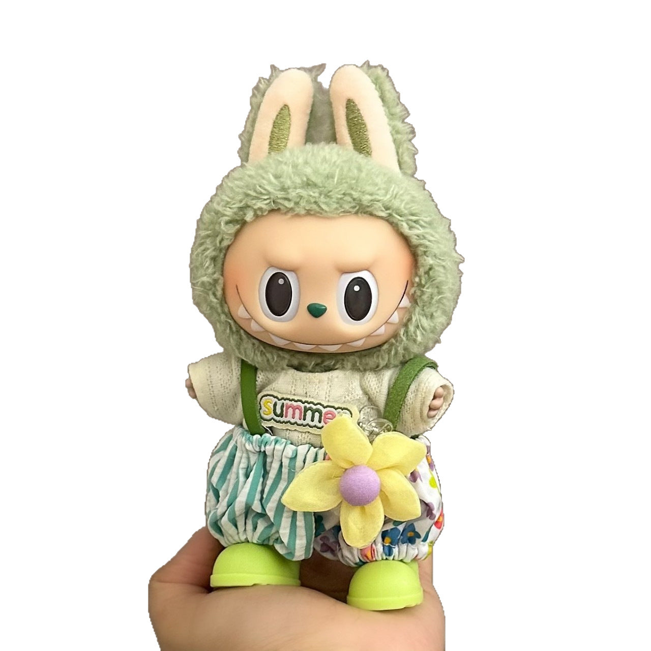 (only-clothes) Only Clothes) 17cm Labubu Plush Doll with Clothes, Wearable and Changeable Outfits, Plush Toy