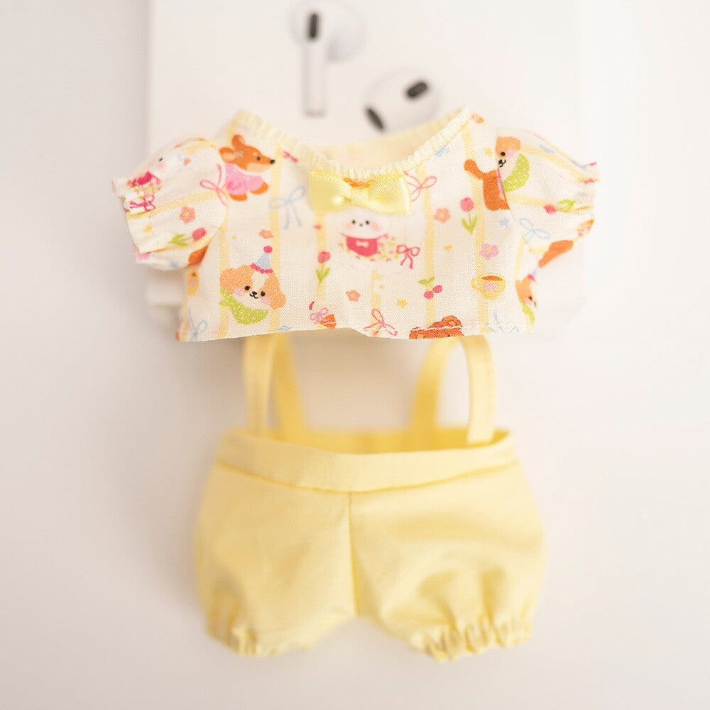 (only-clothes) Labubu Doll Clothes 17cm Labubu Clothes Blind Box Doll Dress Up Set Cute Dress Up British Style Set