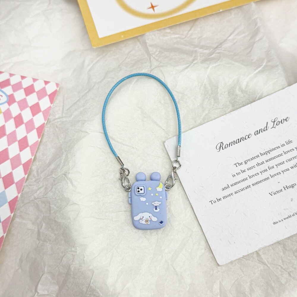 (only-clothes) Dollhouse Mini Cartoon Model Small Camera Bowknot Neck Hanging Accessory Doll Hanging Decoration Accessory