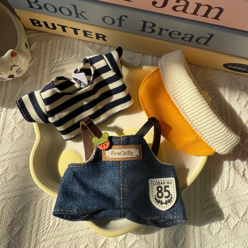 (only-clothes) 17cm Labubu Mickey Family Labubu Baby Clothing Replacement Outfit First Generation Macaron Second Generation Sitting Sitting