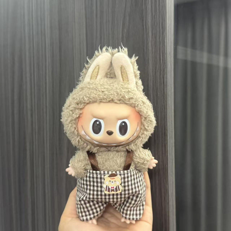 (only-clothes) Labubu Doll Clothes Labubu 17cm Pendant First and Second Generation Vinyl Plush Doll Replacement Clothes Set Accessories