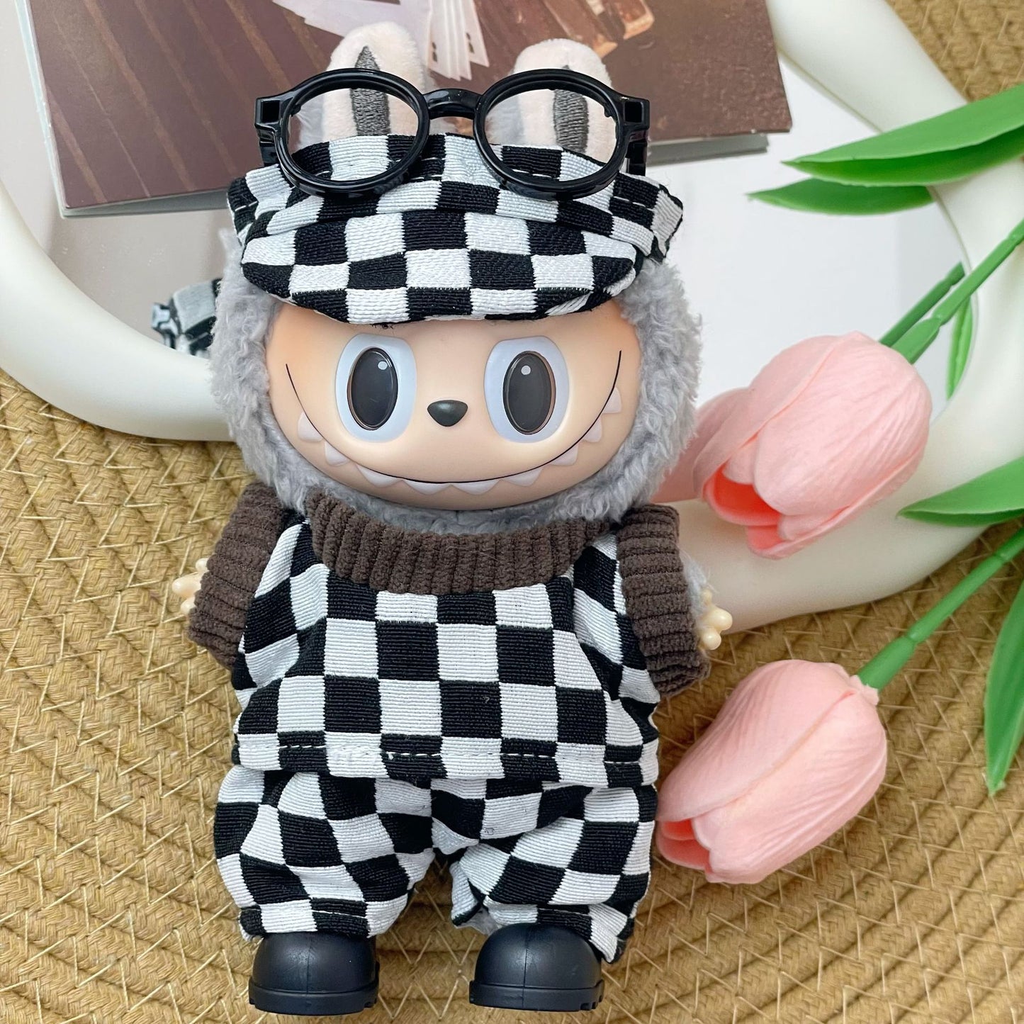 (only-clothes) Labubu Doll Clothes First and Second Generation Labubu Plush Doll Outfit Set Cute Dress-Up Doll Clothing Accessories