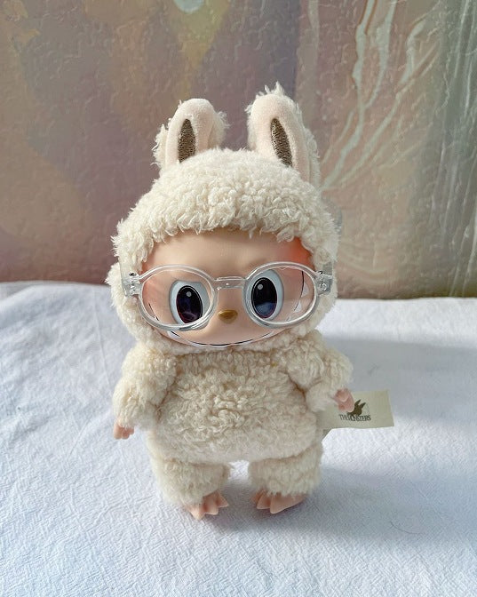 (only-clothes) Manufacturer Supply 6.5CM Glasses Self-Deprecating Bear Glasses Labubu Glasses Cotton Doll Glasses