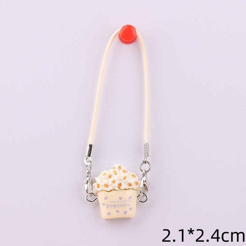 (only-clothes) Mini Popcorn Bag Labubu Little Bean Self-Deprecating Bear Mei Mei Accessories Dollhouse Miniature Accessories Small Bag Pendant