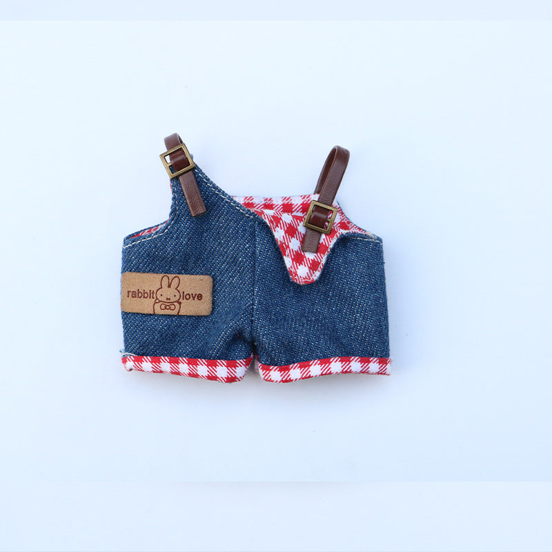 In Stock 17cm Labubu Overalls Labubu Doll Clothes Replacement 10cm Doll Clothes Wholesale