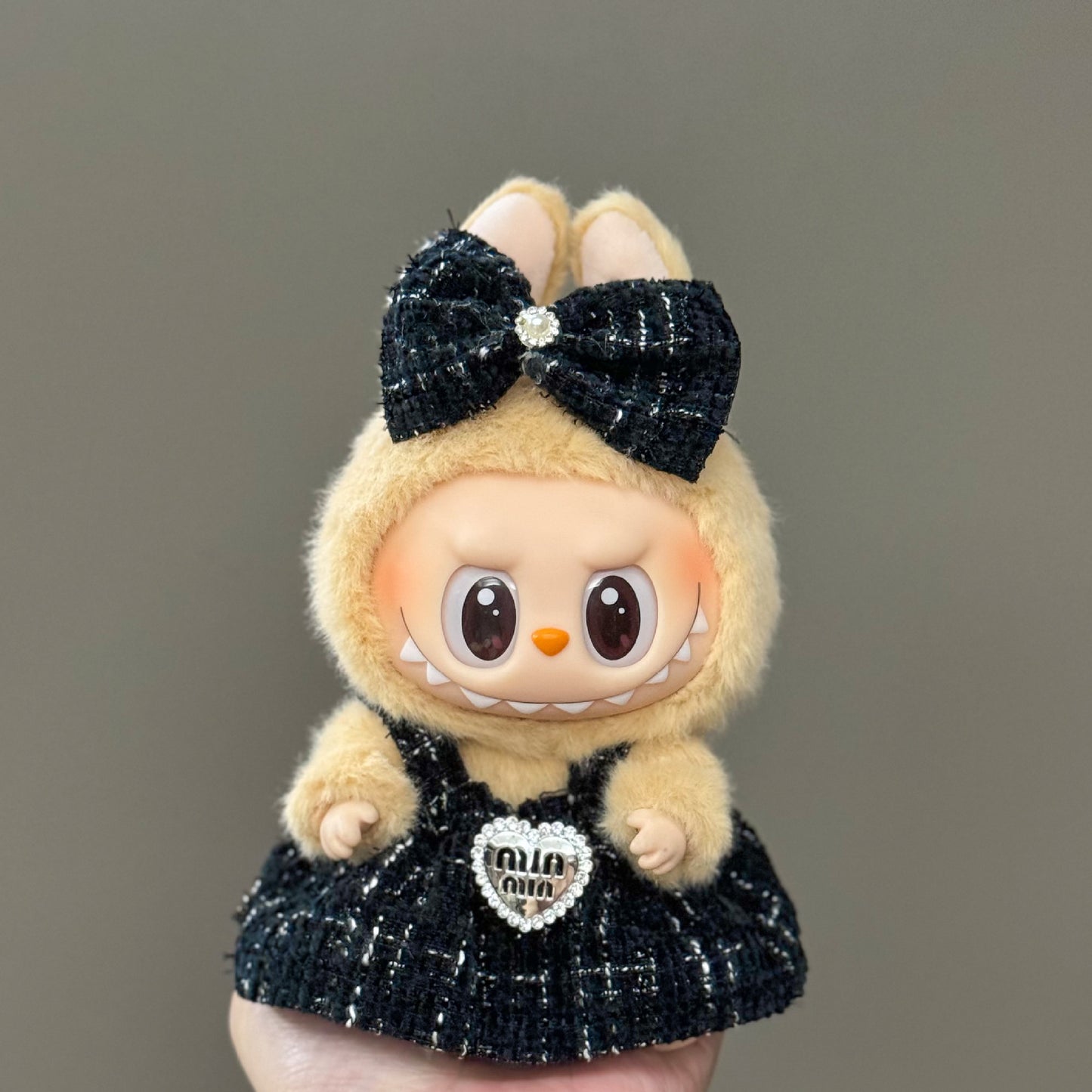 (only-clothes) Suitable for Labubu Plush Doll Clothes First and Second Generation 17cm Pendant Plush Toy Clothes Set Dress