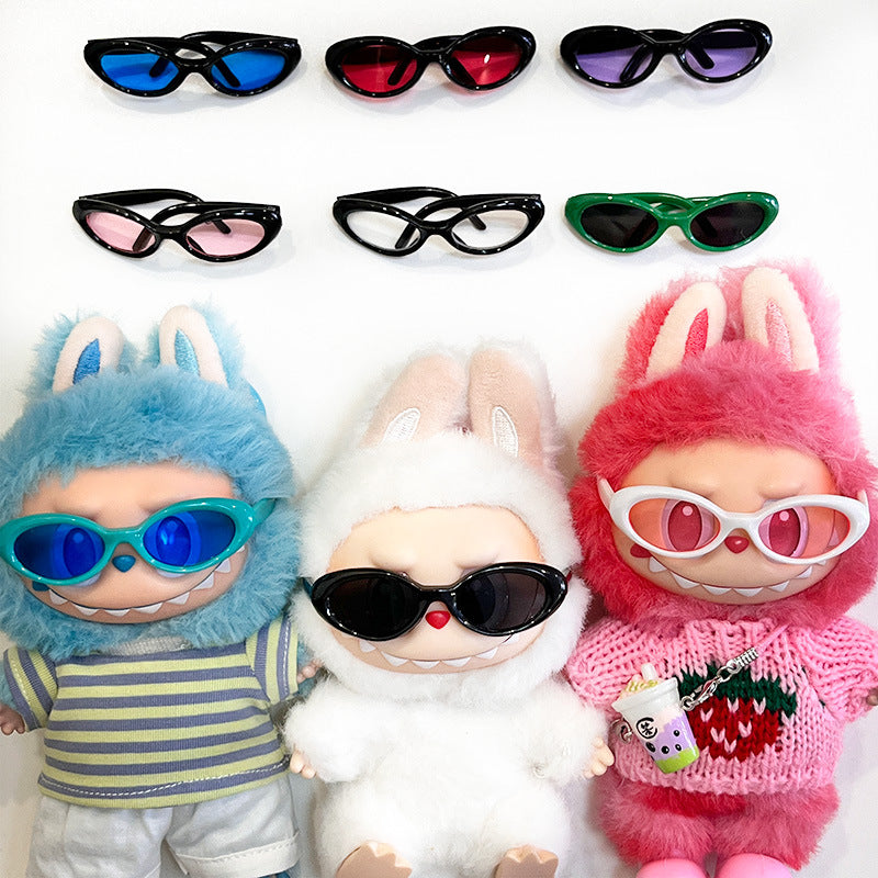 (Only-Clothes) Width 6.5cm Glasses Automobiles Curtain Cloth Labubu Sunglasses Vinyl Blind Box Doll Doll Accessories Cotton Doll Accessories