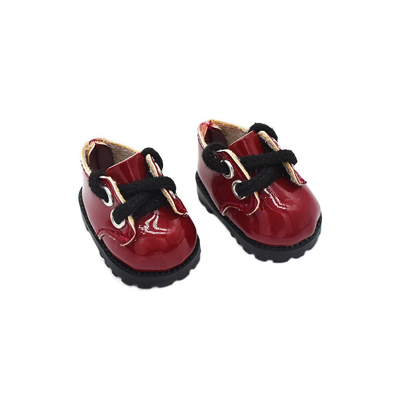 (only-clothes) Labubu Leather Shoes 8 Points BJD Doll Shoes 10CM Cotton Doll Lina Belle Pendant Doll Clothes