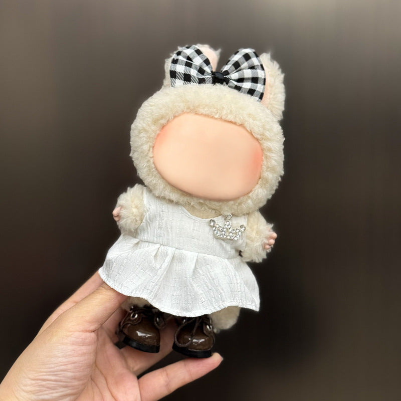 (Only-Clothes) Clothes Only Suitable for Generation Second Generation and Third Generation Pull Clothes 17cm Blind Box Pendant Trendy Vinyl Doll Cloth Ragdoll