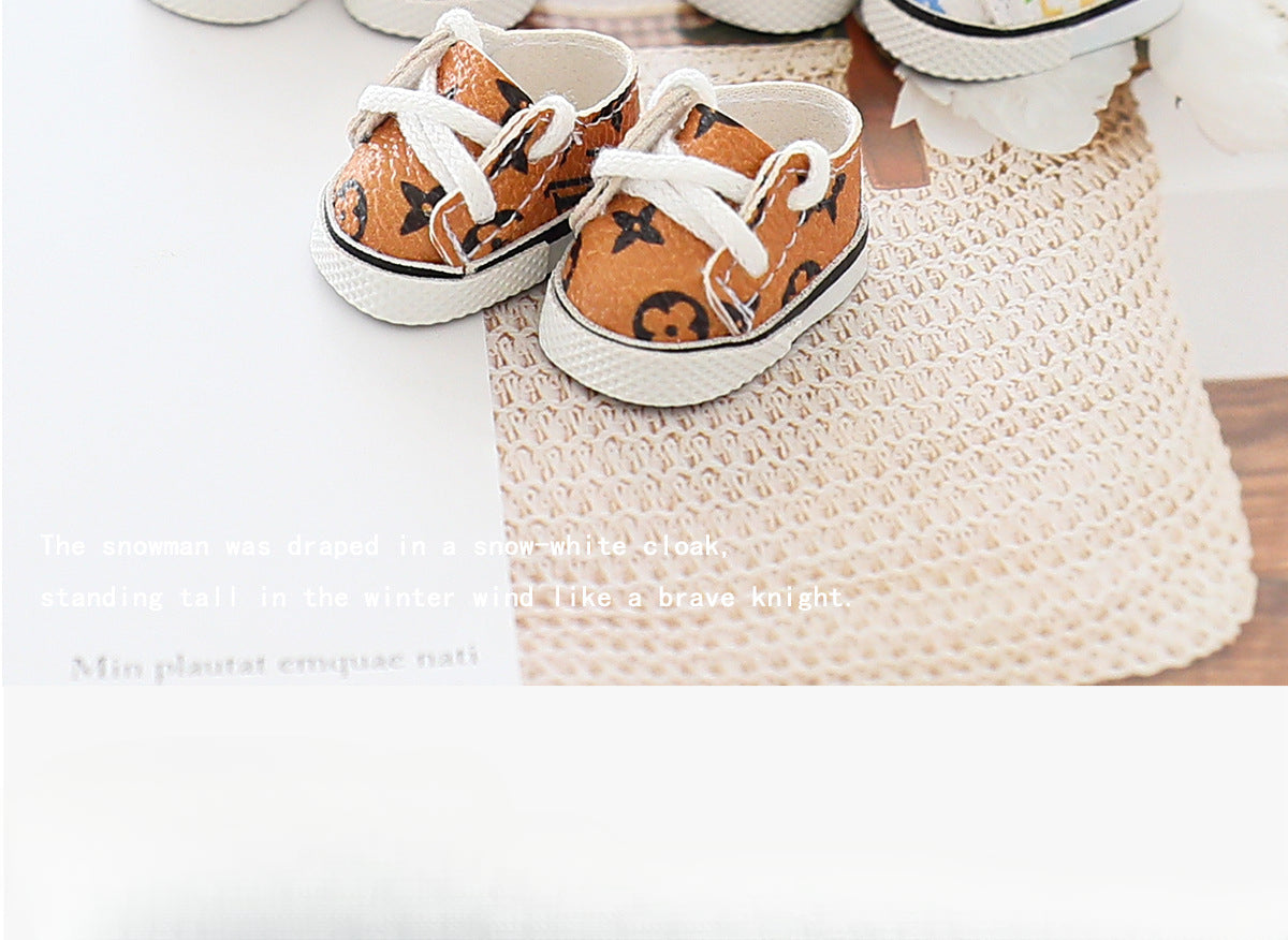(only-clothes) Suitable for First, Second, and Third Generation Sitting Party Labubu Sports Shoes Accessories Baby Clothes Cola Vinyl Only Casual Shoes