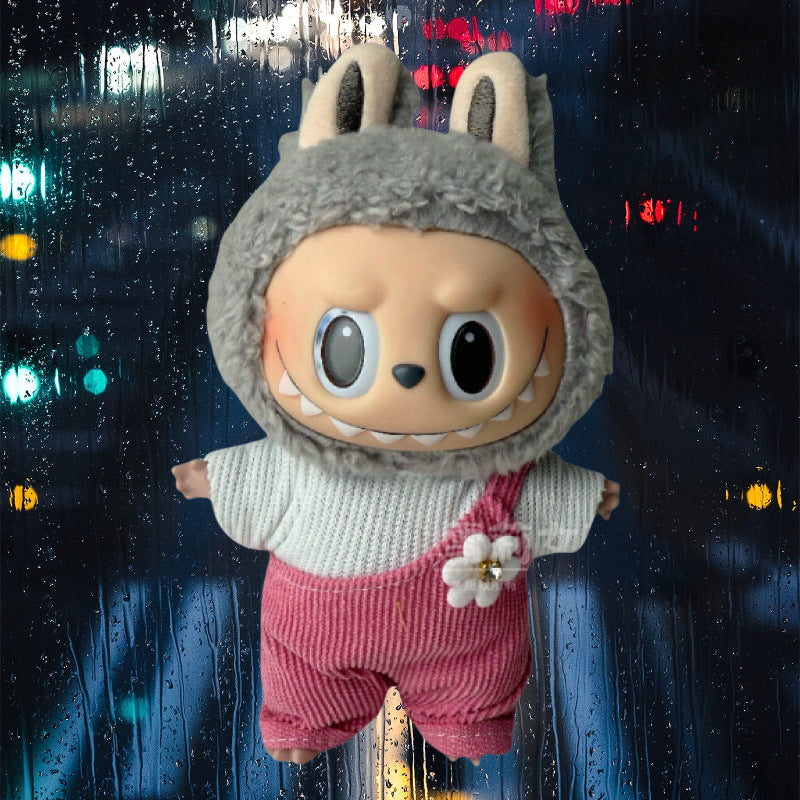(only-clothes) Suitable for Labubu Doll Clothes Labubu Plush Vinyl Sitting Party First Second Third Generation Dress Set
