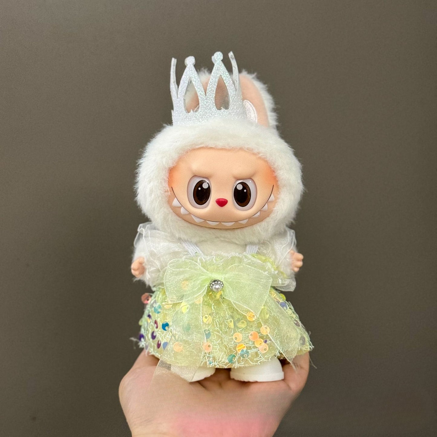 (only-clothes) Suitable for Labubu Doll Clothes 123 Generation Labubu Clothes 17cm Pendant Plush Doll Outfit Dress
