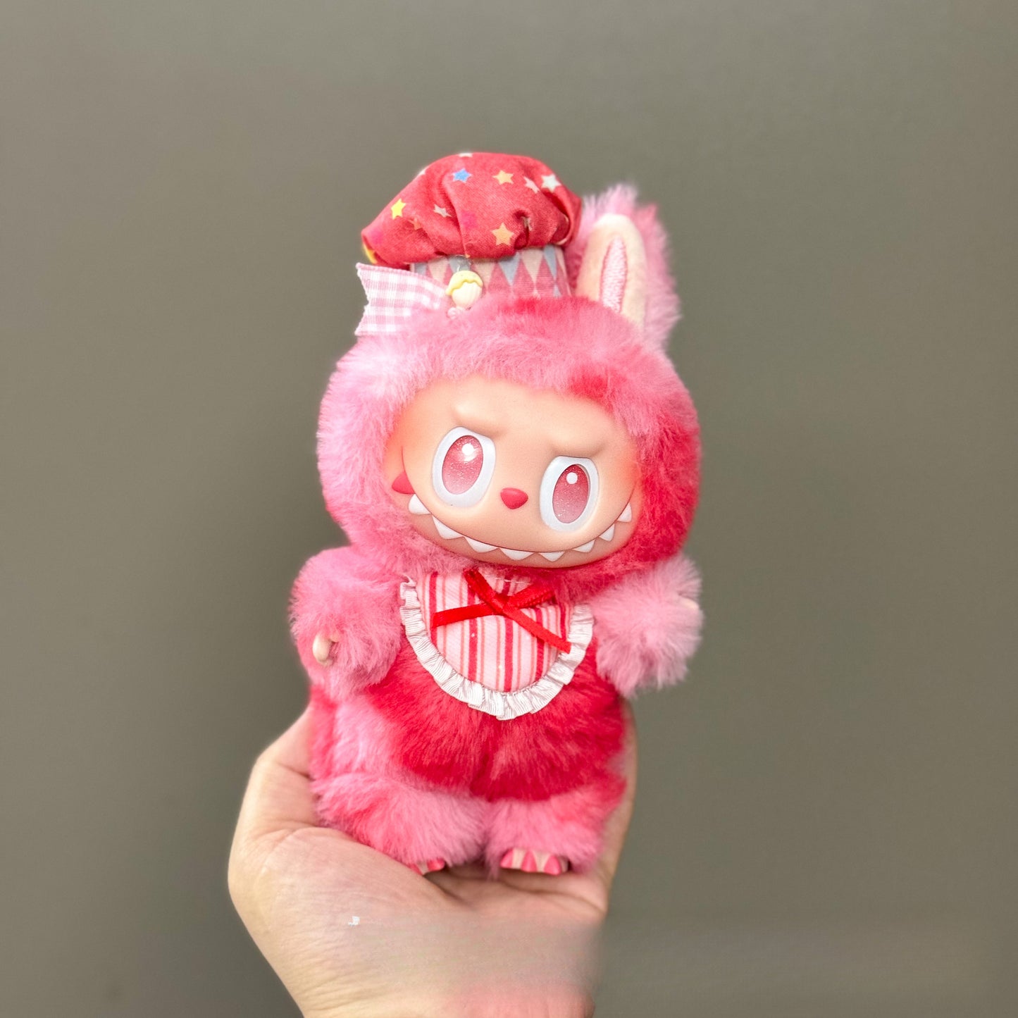 (only-clothes) Suitable for Labubu Doll Clothes First Second Third Generation Labubu Clothes 17cm Vinyl Pendant Doll Set