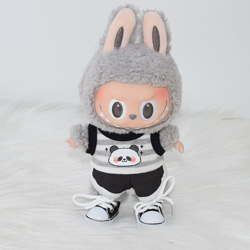 (only-clothes) Labubu Keychain Shoes 17CM Blind Box Labubu Dress-Up Toy Shoes 10CM Cotton Doll Shoes 3.8CM Shoes