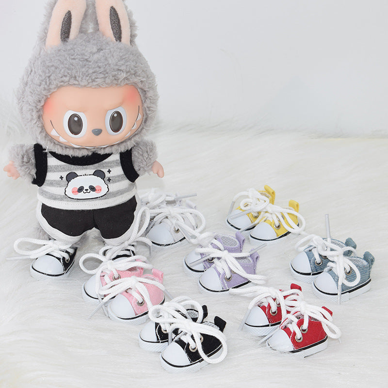 (only-clothes) Labubu Keychain Shoes 17CM Blind Box Labubu Dress-Up Toy Shoes 10CM Cotton Doll Shoes 3.8CM Shoes