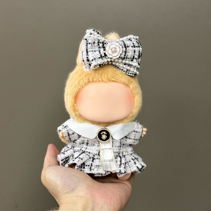 (Only-Clothes) Clothes Only Suitable for Generation Second Generation and Third Generation Pull Clothes 17cm Blind Box Pendant Trendy Vinyl Doll Cloth Ragdoll