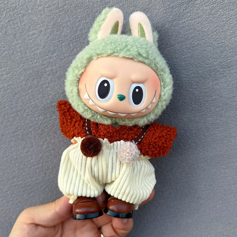 (only-clothes) Suitable for Labubu Doll Clothes Labubu Plush Vinyl Sitting Party First Second Third Generation Dress Set