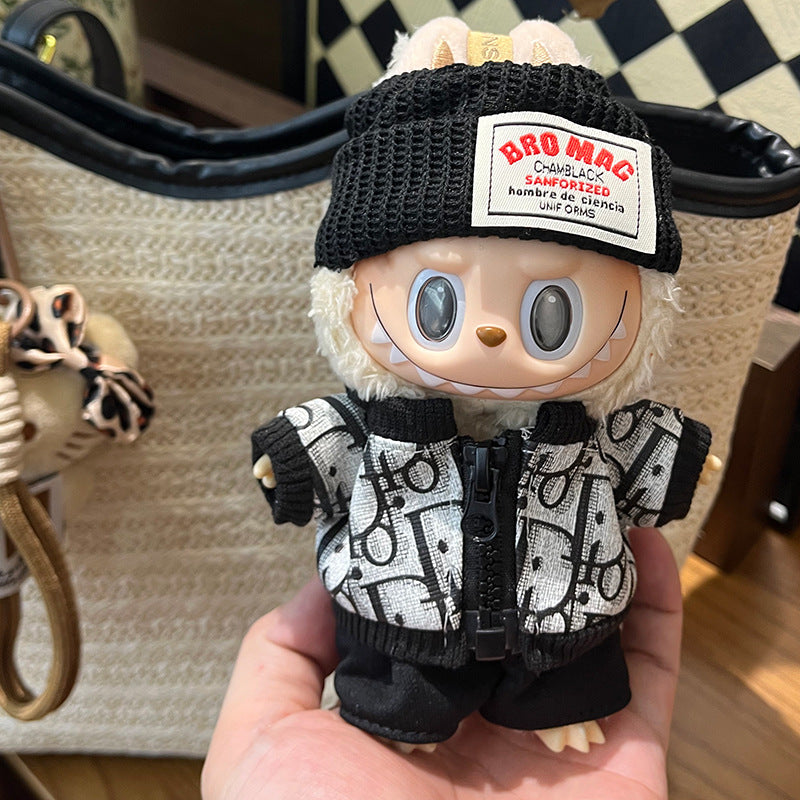 (only-clothes) Clothes Only Suitable for 17cm Labubu Doll Clothes First and Second Generation Labubu Blind Box Pendant Clothes Dress-Up Set