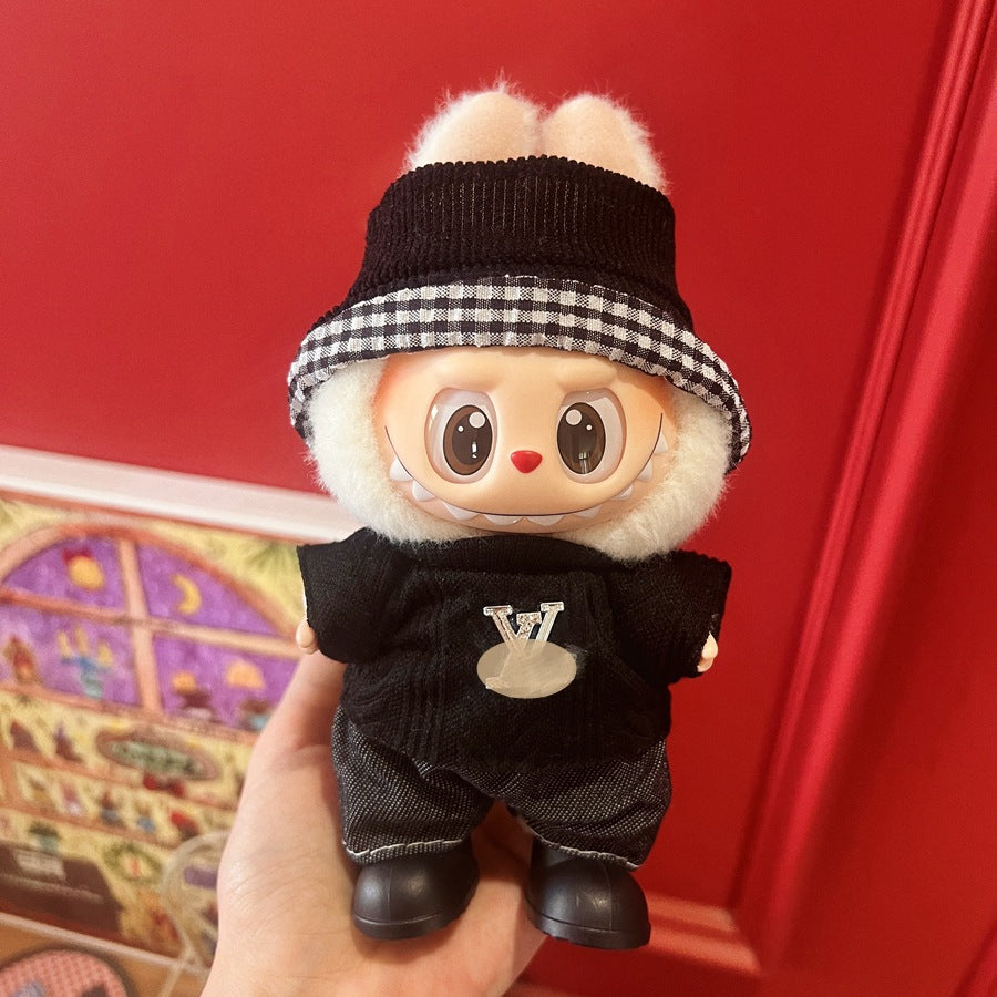 (only-clothes) Only Selling Baby Clothes First Second Third Generation Labubu Labubu Vinyl Blind Box Pendant Baby Clothes Noble Suit Handsome