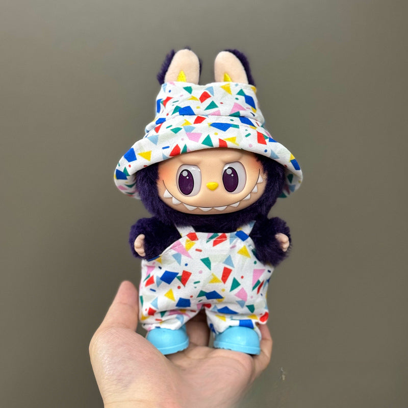 (only-clothes) Suitable for Labubu Doll Clothes 123 Generation Labubu Clothes 17cm Pendant Plush Doll Outfit Dress