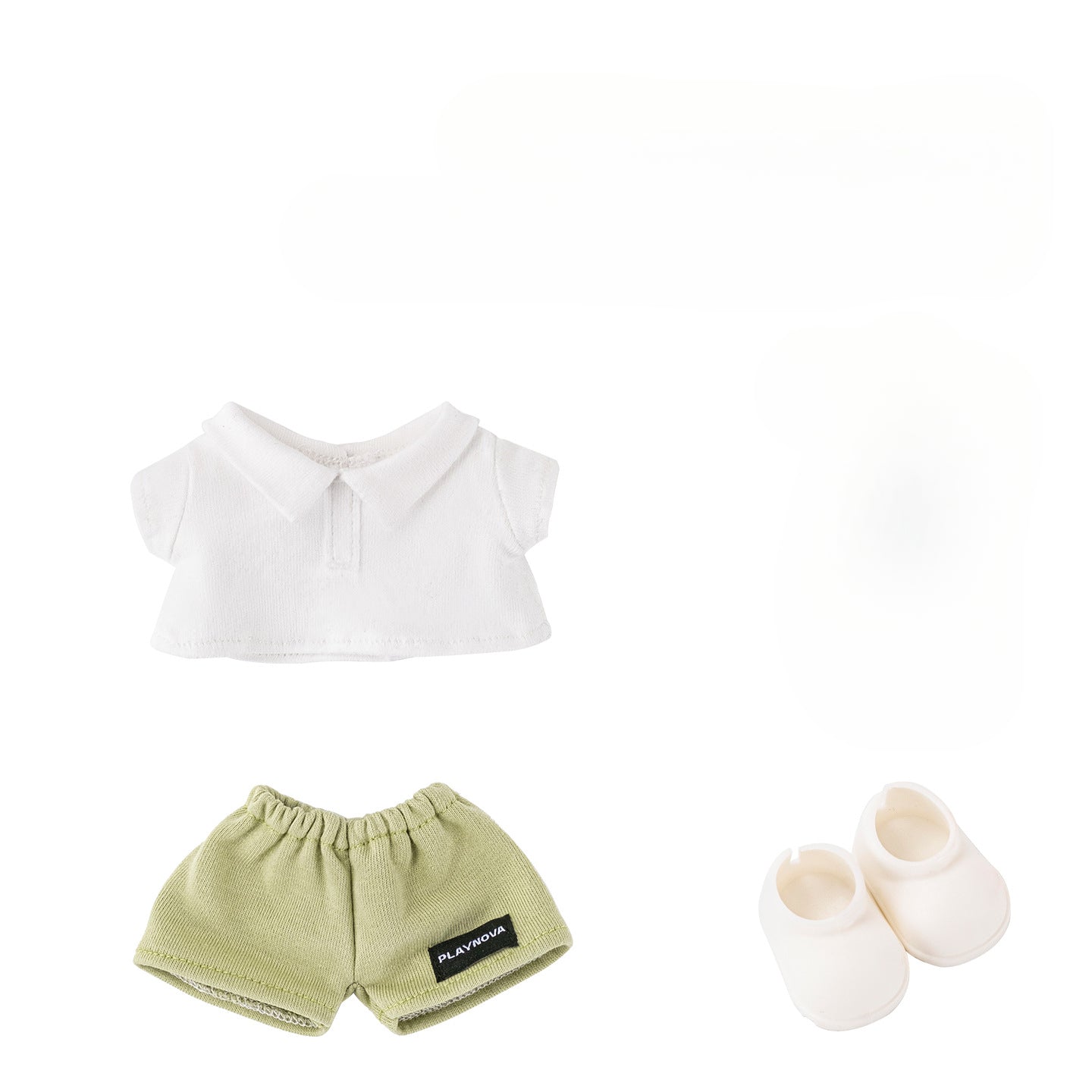 (only-clothes) POLO Short Sleeve Series Set Suitable for Labubu Macaron Sitting Clothes Labubu 17cm First Generation Doll Clothes
