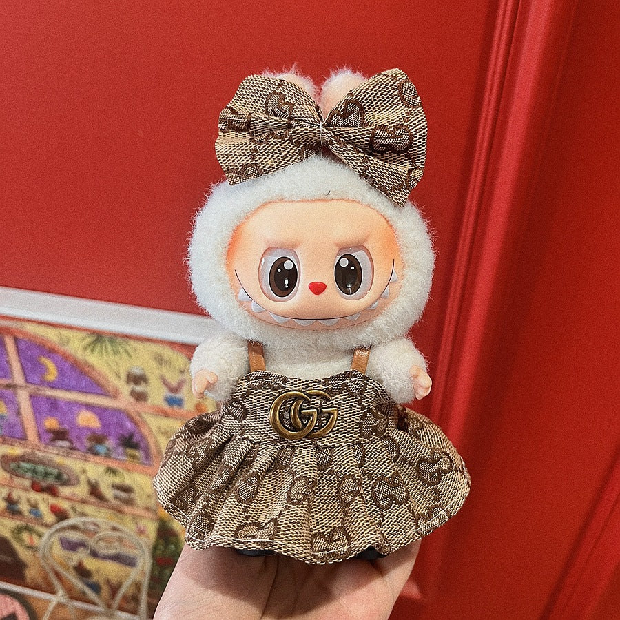 (only-clothes) Only Selling Baby Clothes First Second Third Generation Labubu Labubu Vinyl Blind Box Pendant Baby Clothes Noble Suit Handsome
