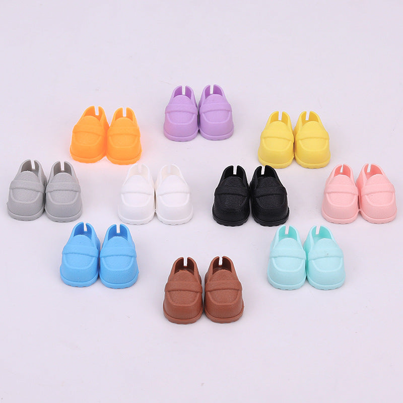 Shoes Suitable for Labubu Shoes 1/6 BJD 10/ 15cm Cotton Doll Leather Texture Shoes Toy
