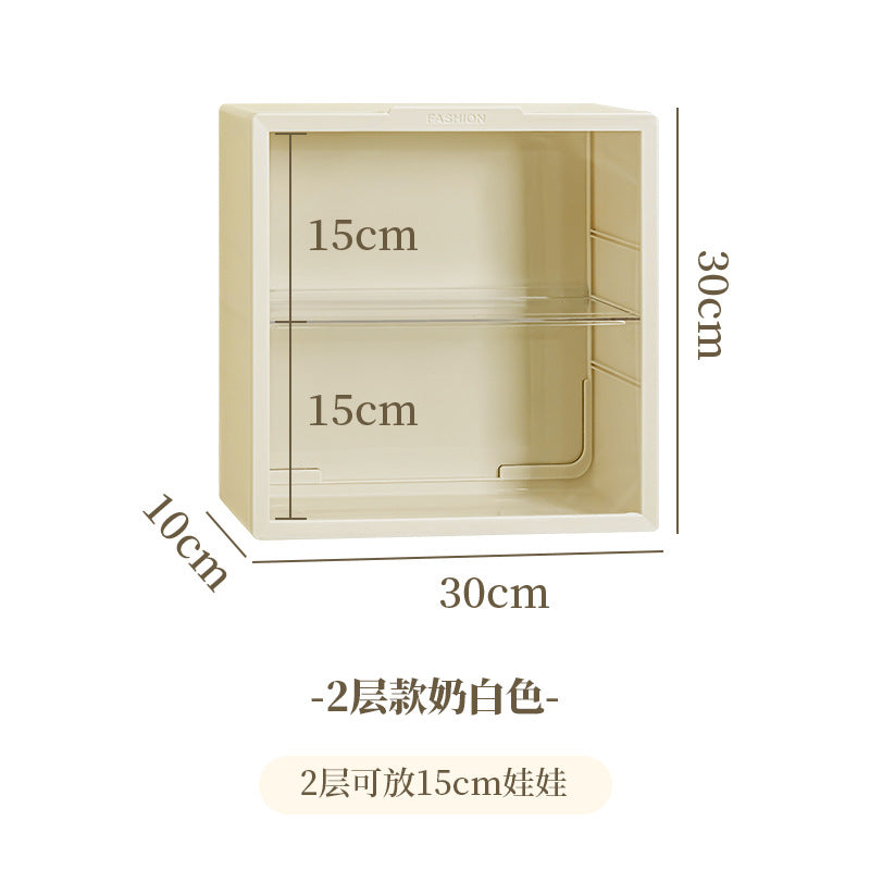 Labubu Display Box Wall-Mounted Labubu Vinyl Doll Storage Box Cotton Doll Plush Toy Transparent Doll Cabinet