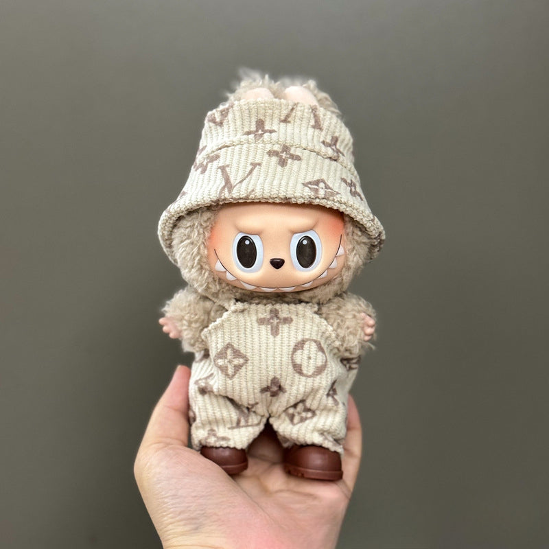 (only-clothes) Suitable for Labubu Doll Clothes 123 Generation Labubu Clothes 17cm Pendant Plush Doll Outfit Dress