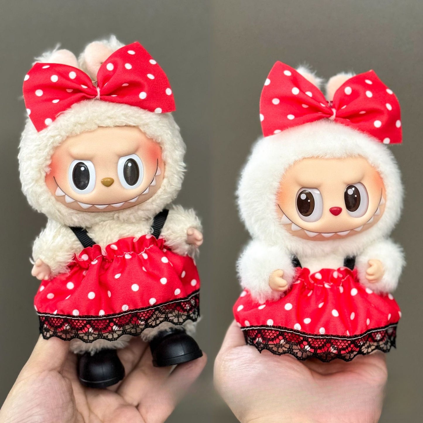 (only-clothes) Suitable for Labubu Doll Clothes 123 Generation Labubu Clothes 17cm Pendant Plush Doll Outfit Dress