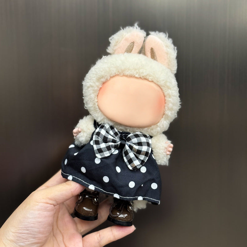 (Only-Clothes) Clothes Only Suitable for Generation Second Generation and Third Generation Pull Clothes 17cm Blind Box Pendant Trendy Vinyl Doll Cloth Ragdoll