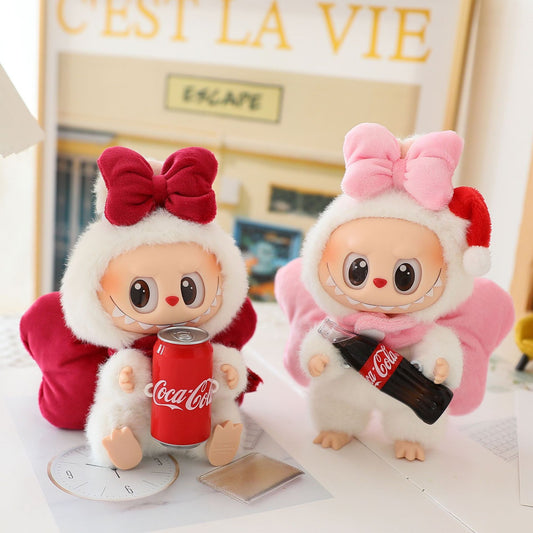 (only-clothes) Suitable for First, Second, and Third Generation Labubu Clothing, Labubu Pendant, Bowknot Baby Clothes Replacement