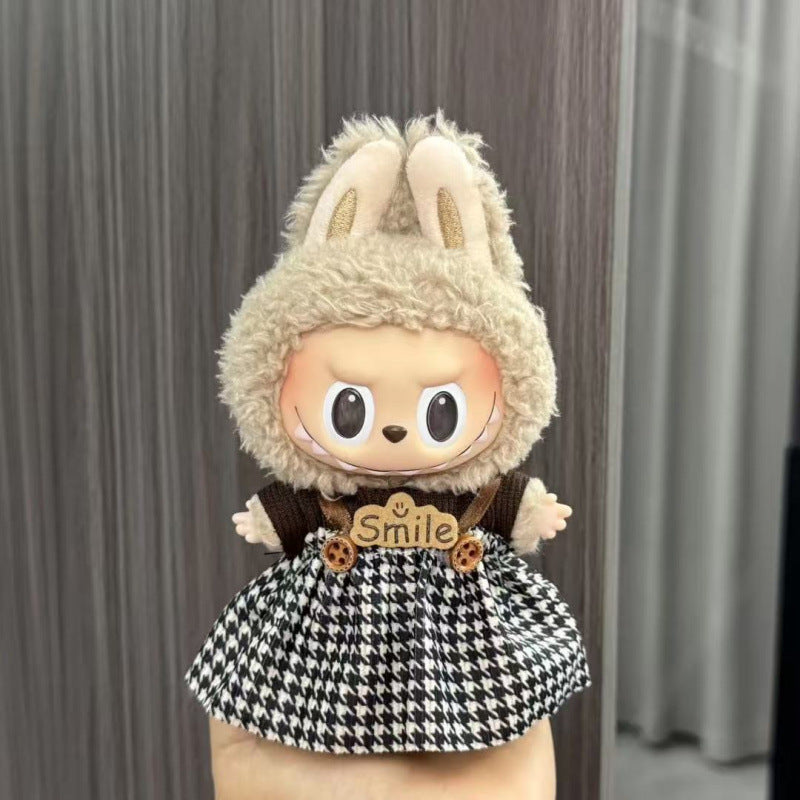 (only-clothes) Labubu Doll Clothes Labubu 17cm Pendant First and Second Generation Vinyl Plush Doll Replacement Clothes Set Accessories