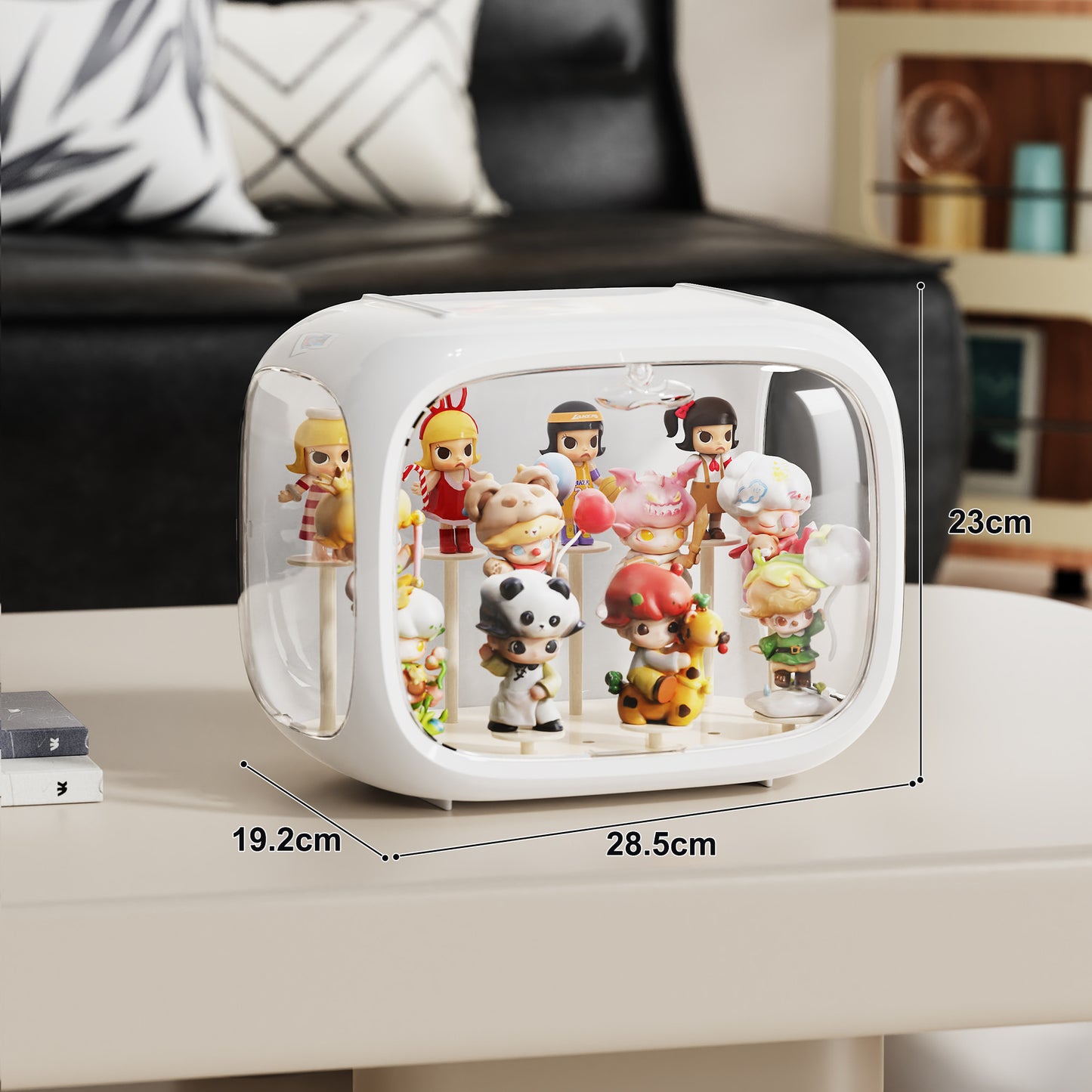 Space Capsule Labubu Blind Box Storage Box Transparent Bubble Mart White Box Display Figurine Display Stand 