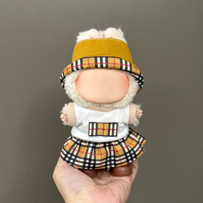 (Only-Clothes) Clothes Only Suitable for Generation Second Generation and Third Generation Pull Clothes 17cm Blind Box Pendant Trendy Vinyl Doll Cloth Ragdoll