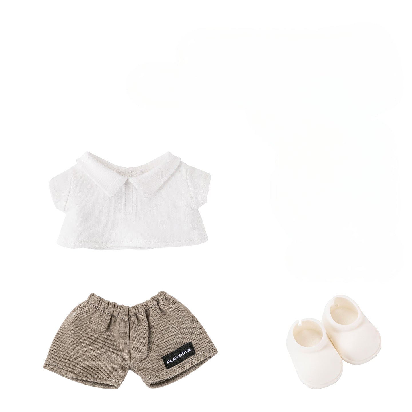 (only-clothes) POLO Short Sleeve Series Set Suitable for Labubu Macaron Sitting Clothes Labubu 17cm First Generation Doll Clothes
