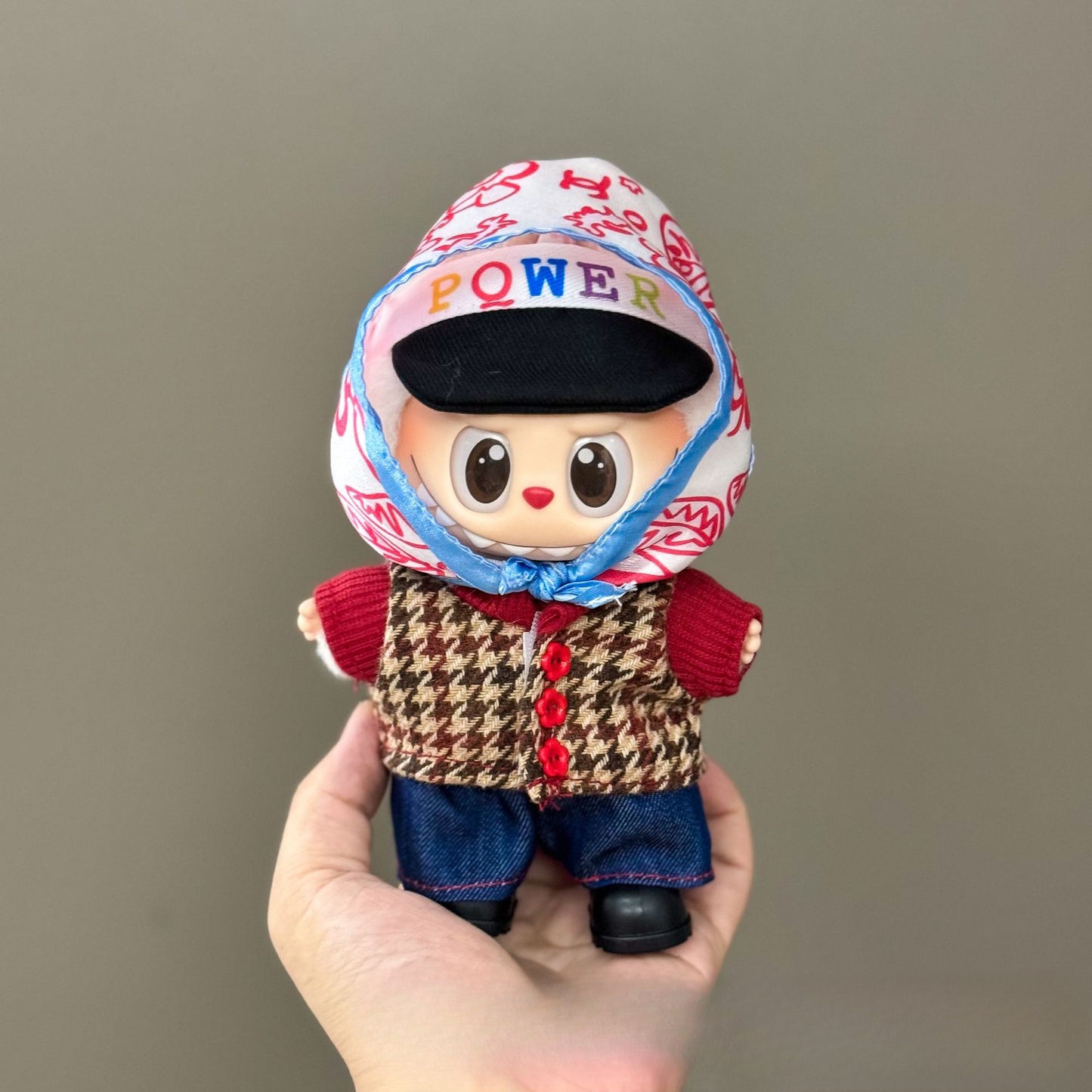 (only-clothes) Suitable for Labubu Doll Clothes 123 Generation Labubu Clothes 17cm Pendant Plush Doll Outfit Dress