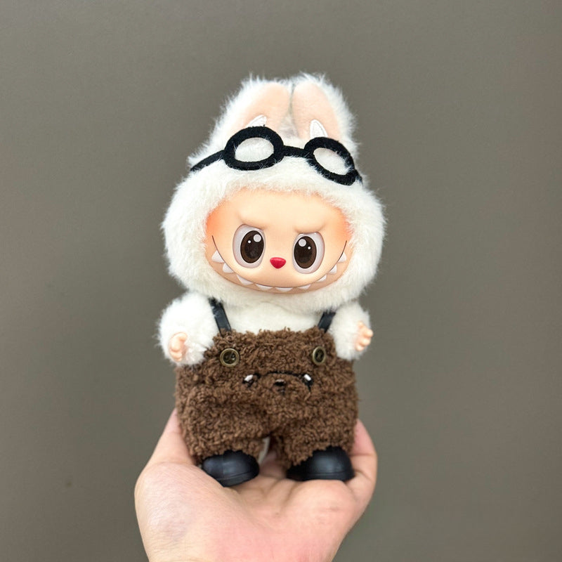 (only-clothes) Suitable for Labubu Doll Clothes First Second Third Generation Labubu Clothes 17cm Vinyl Pendant Doll Set
