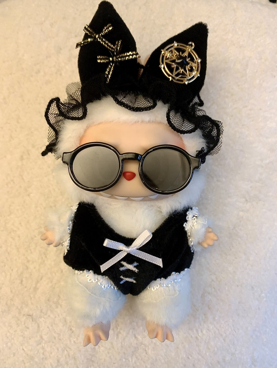 (only-clothes) Labubu Changing Station Macaron Universal Baby Clothes Sexy Little Wild Cat Love Labubu Vinyl First Second Third Generation