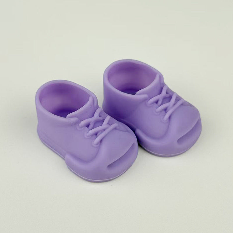 Labubu Accessories Wearable Rubber Shoes Open Mouth Smiling Sneakers Suitable for Labubu Dolls Shoes First Second Third Generation 17cm Trendy