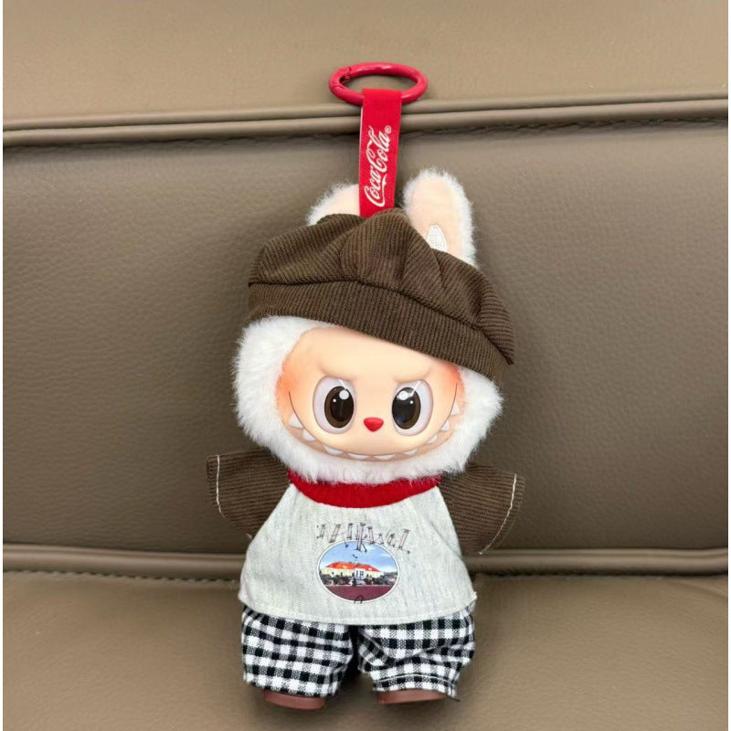 (only-clothes) In Stock Labubu Macaron First and Second Generation Labubu Doll Clothes Sitting Party Vinyl Plush Doll Clothes Set