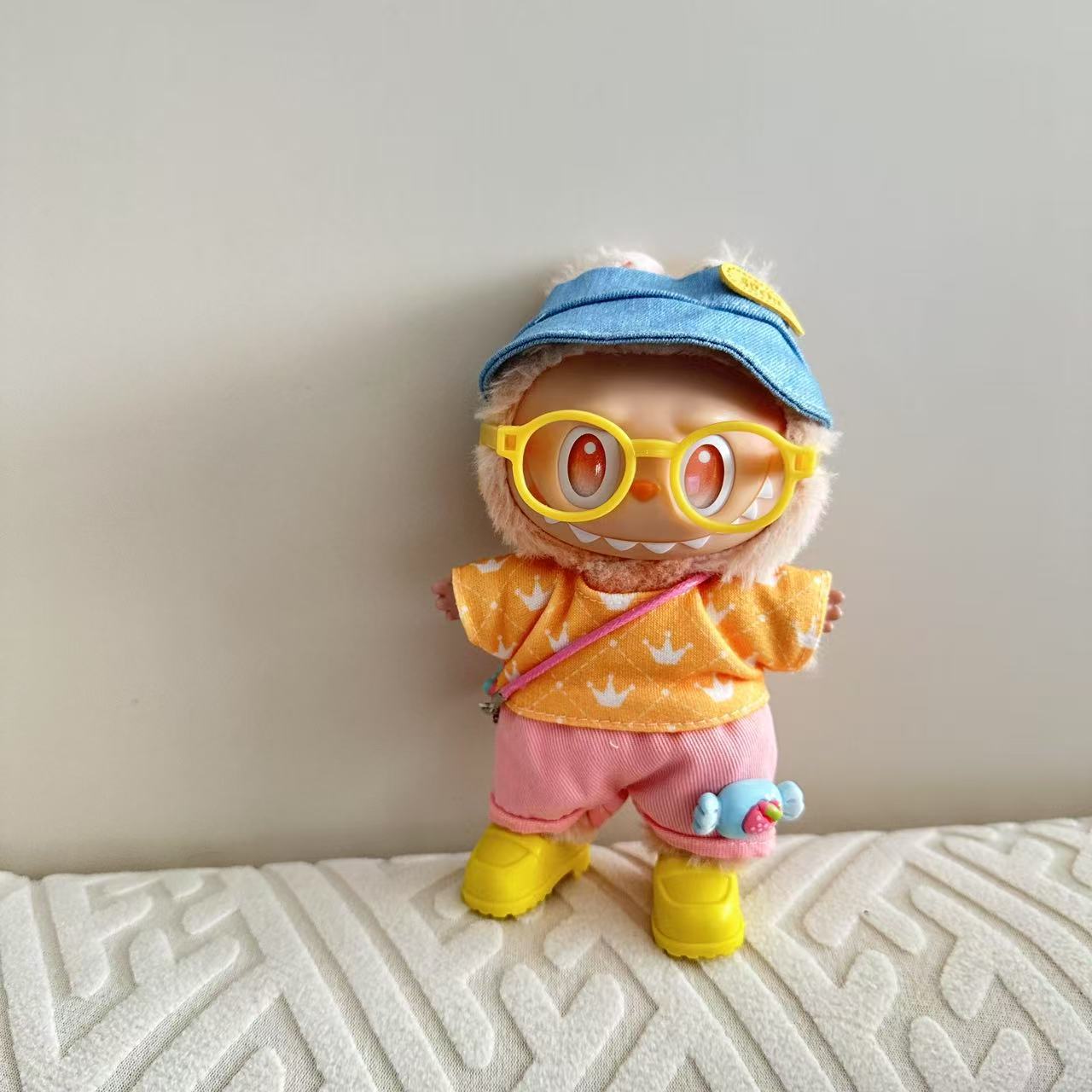 (only-clothes)[Only Clothes] Labubu Clothes First and Second Generation Labubu Plush Toy Doll Overalls Cute Set