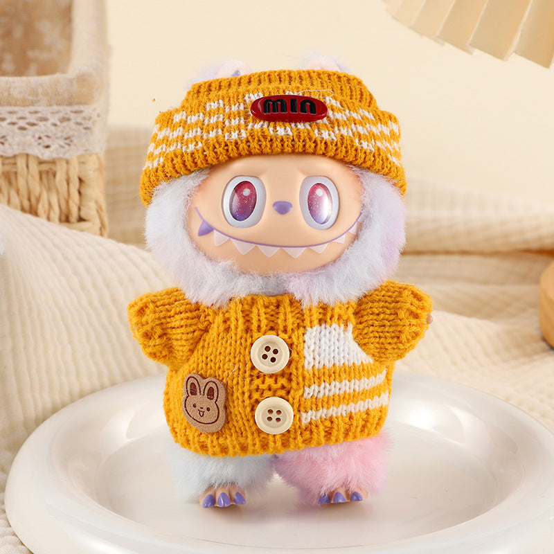 (only-clothes) Labubu Doll Clothes Labubu 17cm Doll Dress-Up Outfits First Second Third Generation Set Cute Doll Toy Clothes